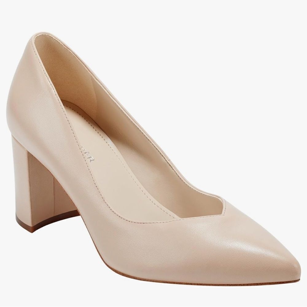 Elegant Cream Block Heel Pumps Marc fisher NEW